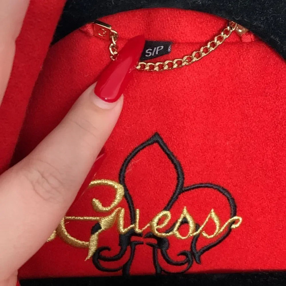 Guess Wool Blend Red Peacoat - Picture 5 of 7